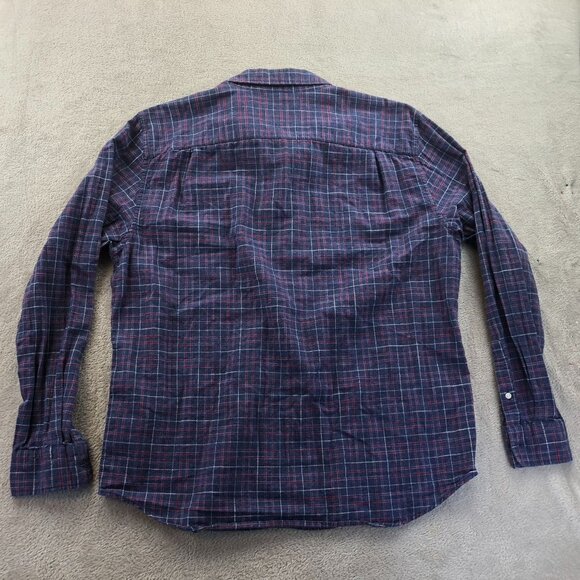 American Eagle Mens Shirt L Purple Plaid Long Sleeve Button Up Western Classic - Picture 15 of 15